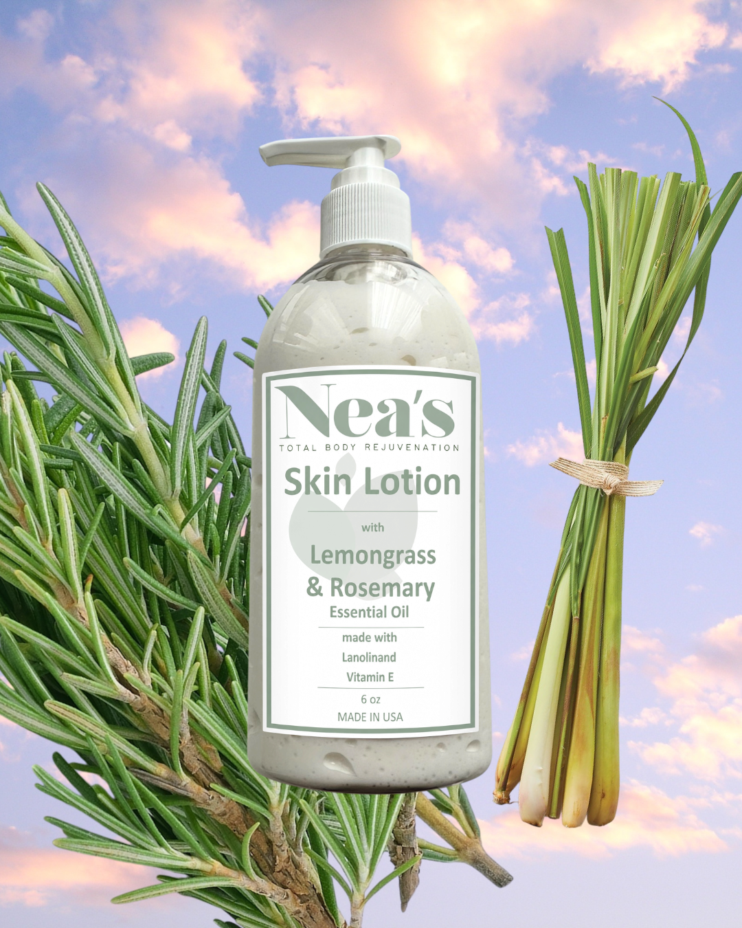 Lemongrass & Rosemary Whipped Body Lotion - 6 oz